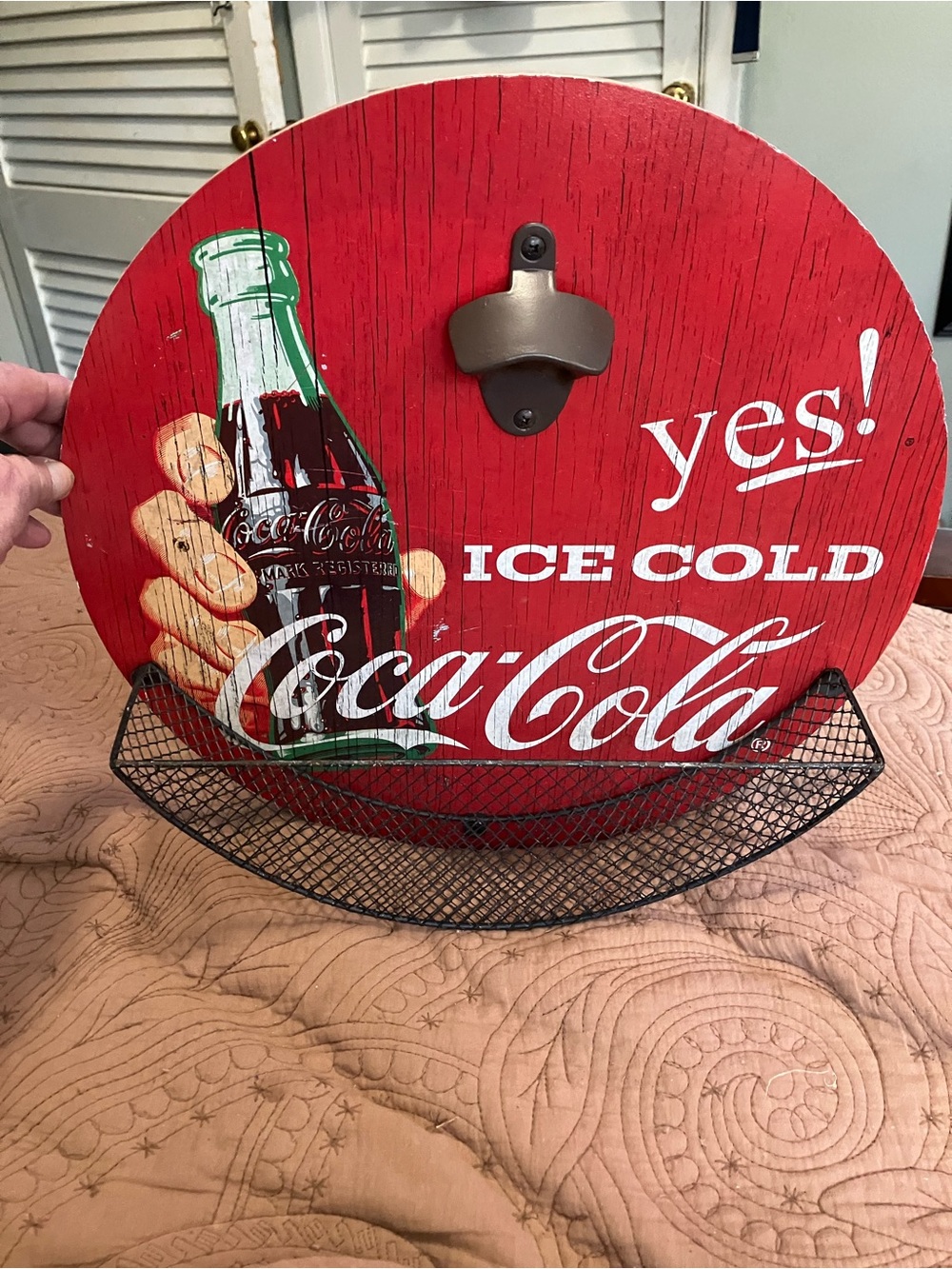 NWOT Coca Cola Cap Catcher Bottle Opener With Basket